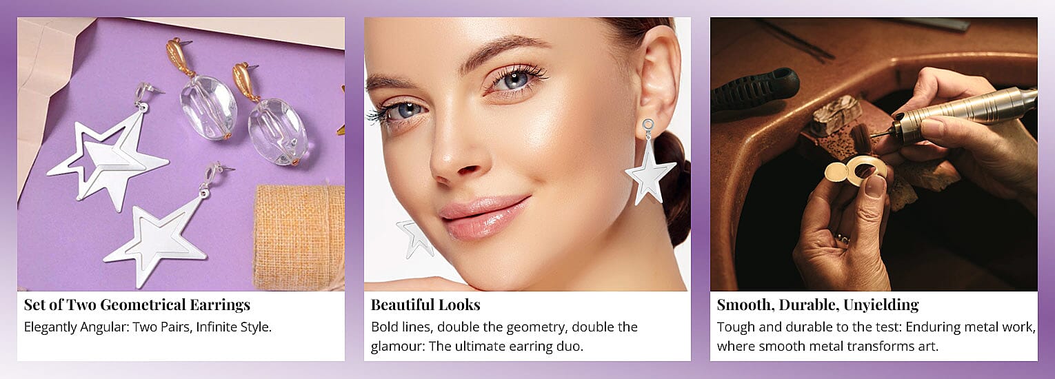 Set of Two Geometrical Earrings Banner