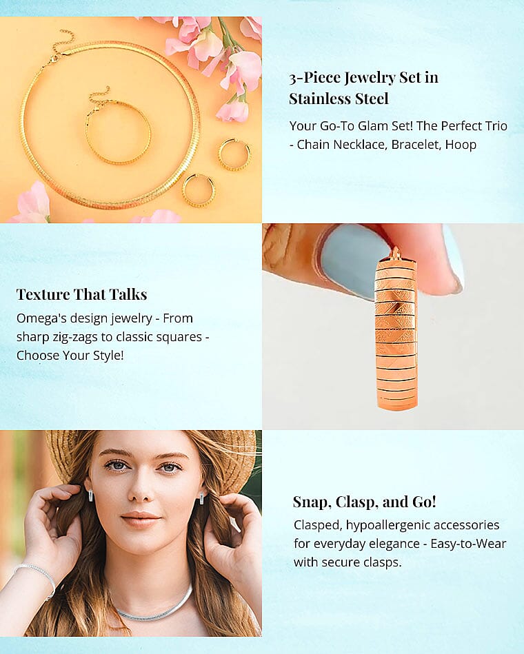 3-Piece Jewelry Set in Stainless Steel Banner