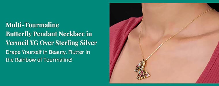Multi-Tourmaline Butterfly Pendant Banner