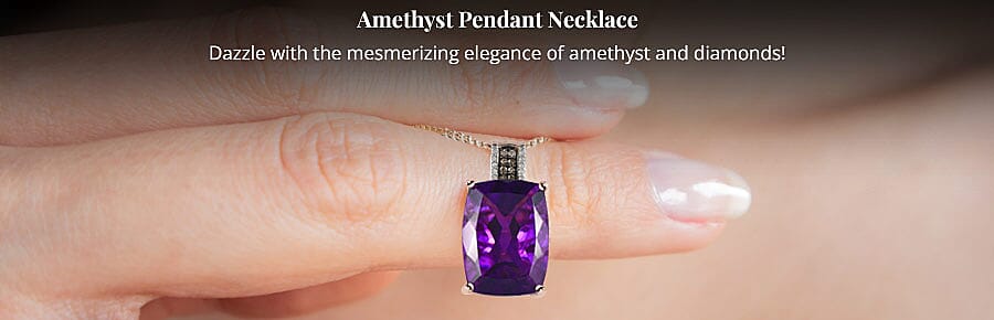 Amethyst Pendant Necklace Banner