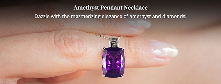 Amethyst Pendant Necklace Banner