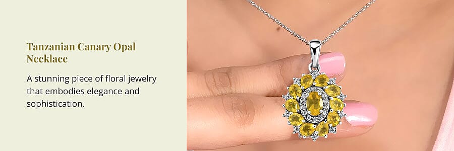 Tanzanian Canary Opal Necklace Banner