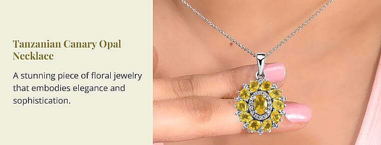 Tanzanian Canary Opal Necklace Banner