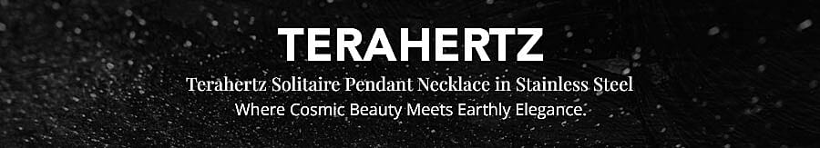 Terahertz Solitaire Pendant Necklace in Stainless Steel Banner