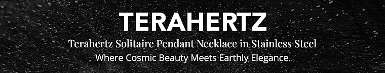 Terahertz Solitaire Pendant Necklace in Stainless Steel Banner