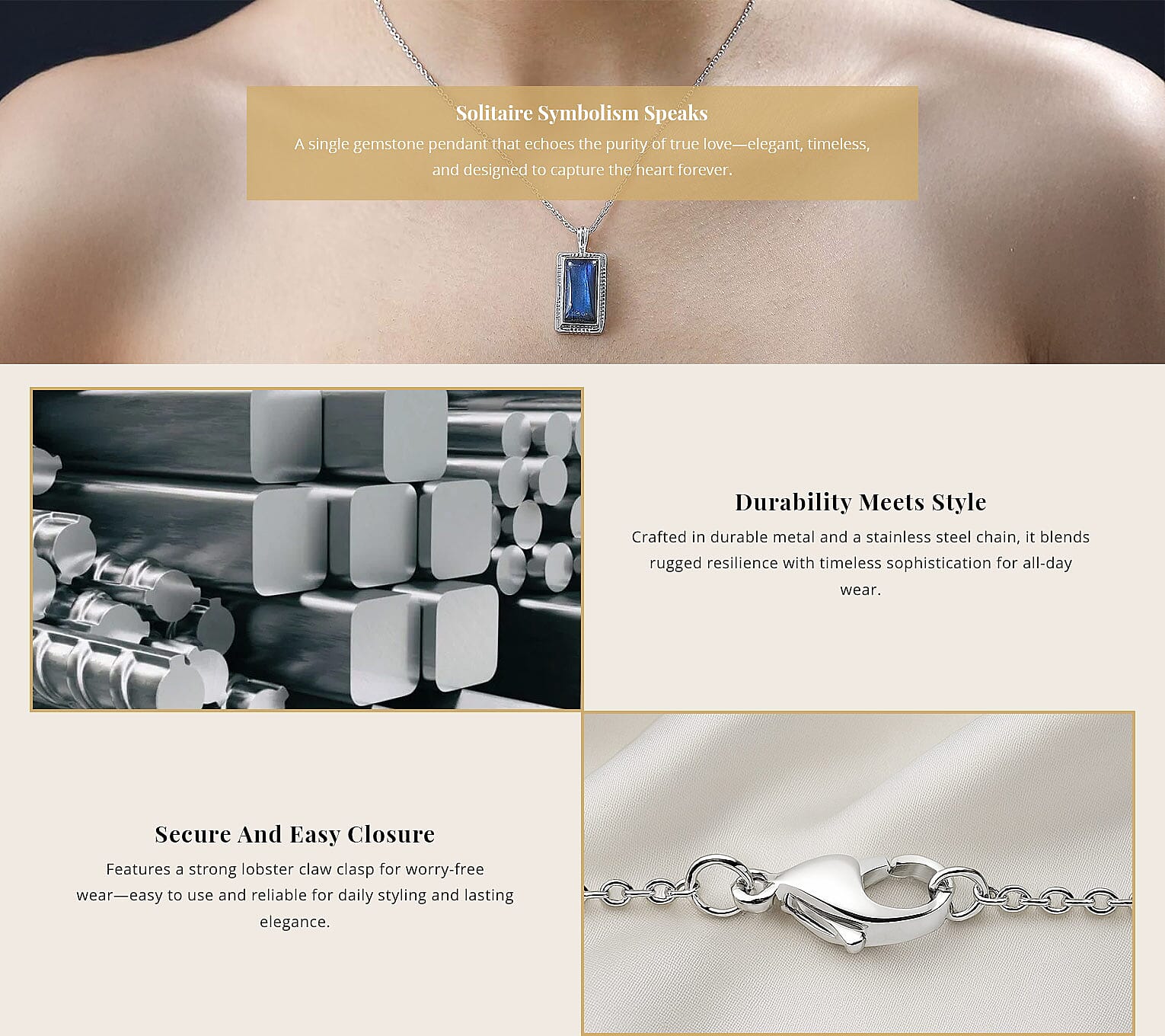 Malagasy Labradorite 10.25 ctw Pendant in Platinum Over Copper with Stainless Steel Necklace (20 Inches) Banner