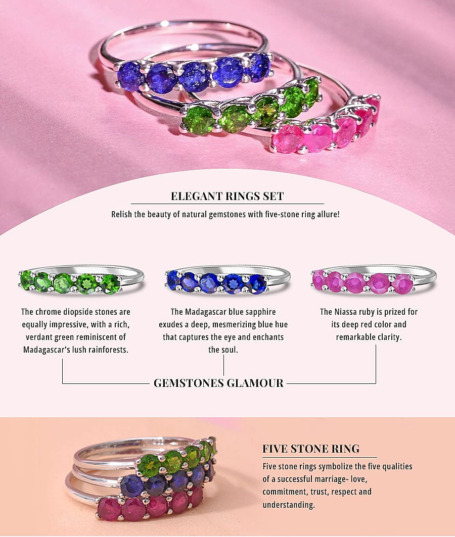 Ring Set in Platinum Over Sterling Silver Banner