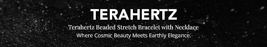 Terahertz Pendant Necklace with Beaded Stretch Bracelet Banner
