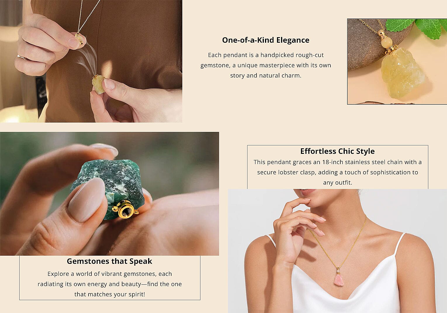 Perfume Bottle Pendant in Goldtone Banner