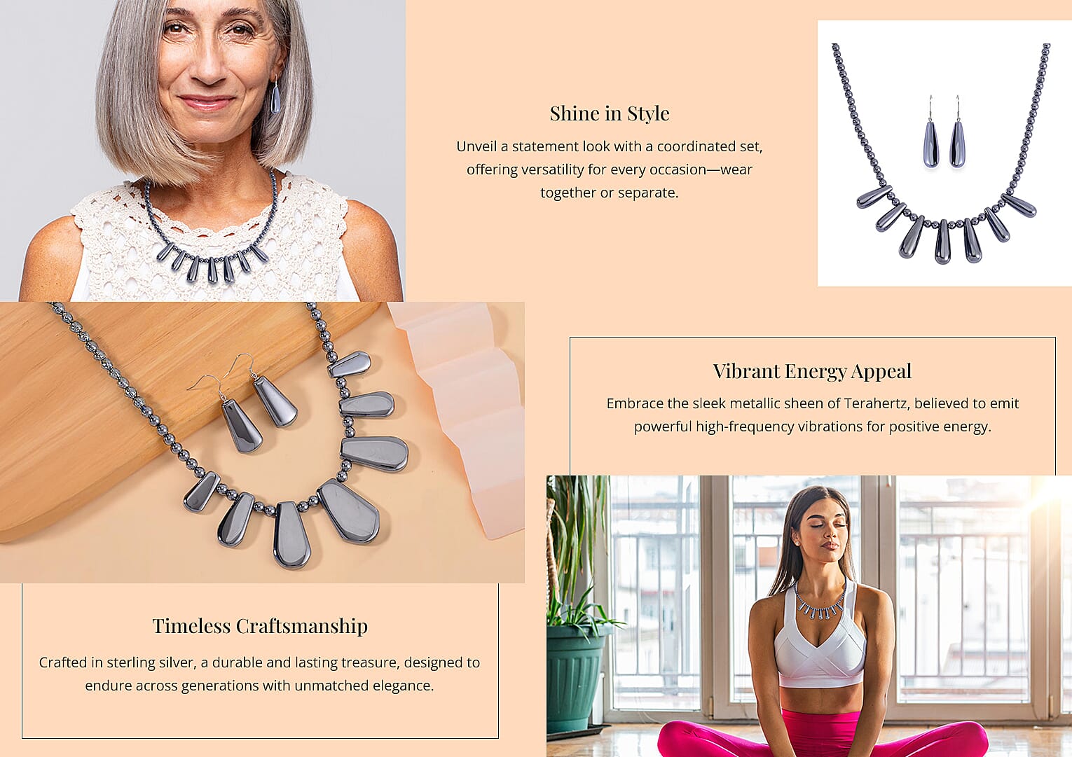 Terahertz Fancy and Beaded Necklace and Earrings Banner