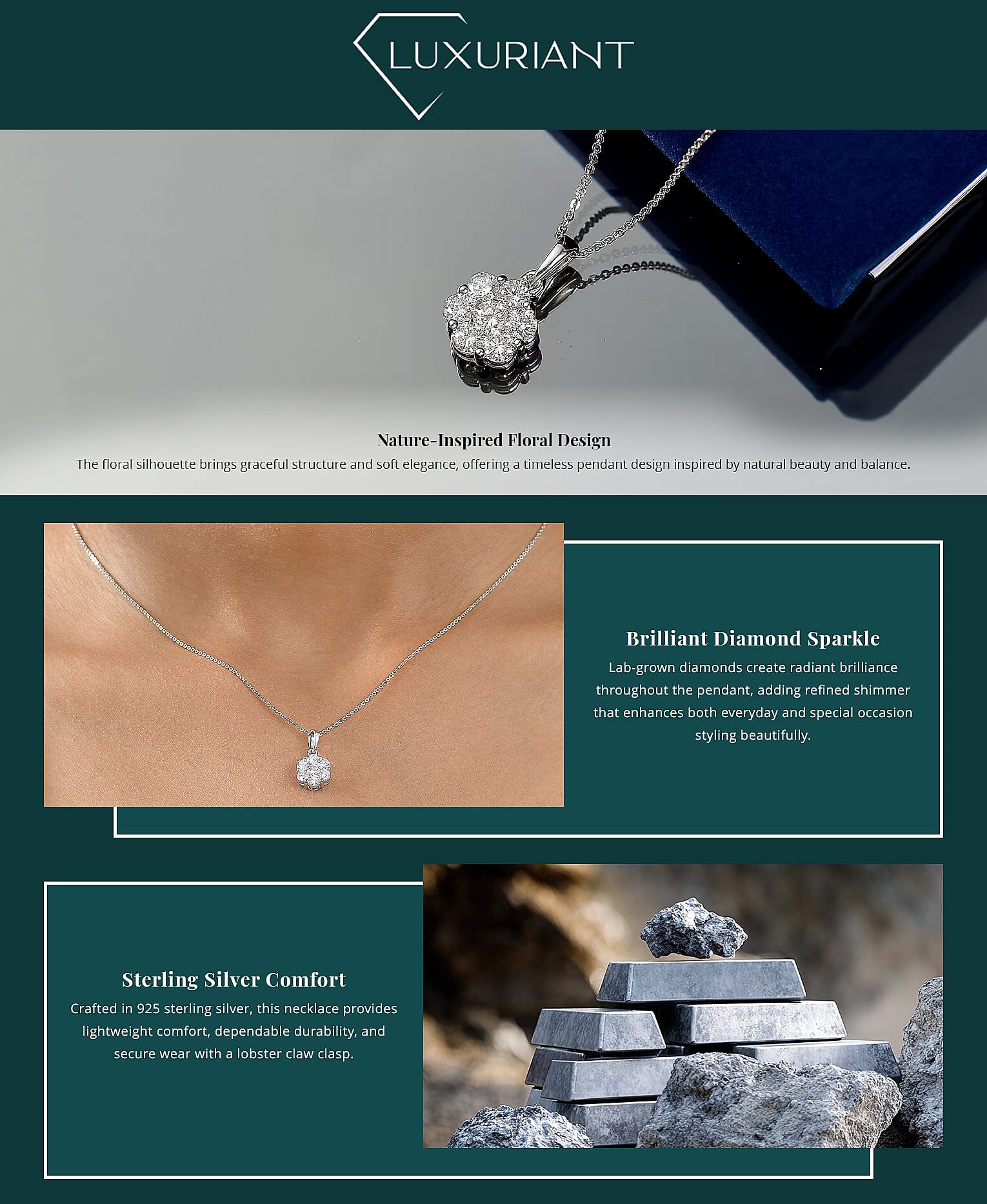 120 Facet Moissanite (Rnd 6.5mm) Trilogy Ring , Pendant without Chain and Stud Earrings Jewelry Set For Women in Vermeil YG Over Sterling Silver 6.20 ctw Banner
