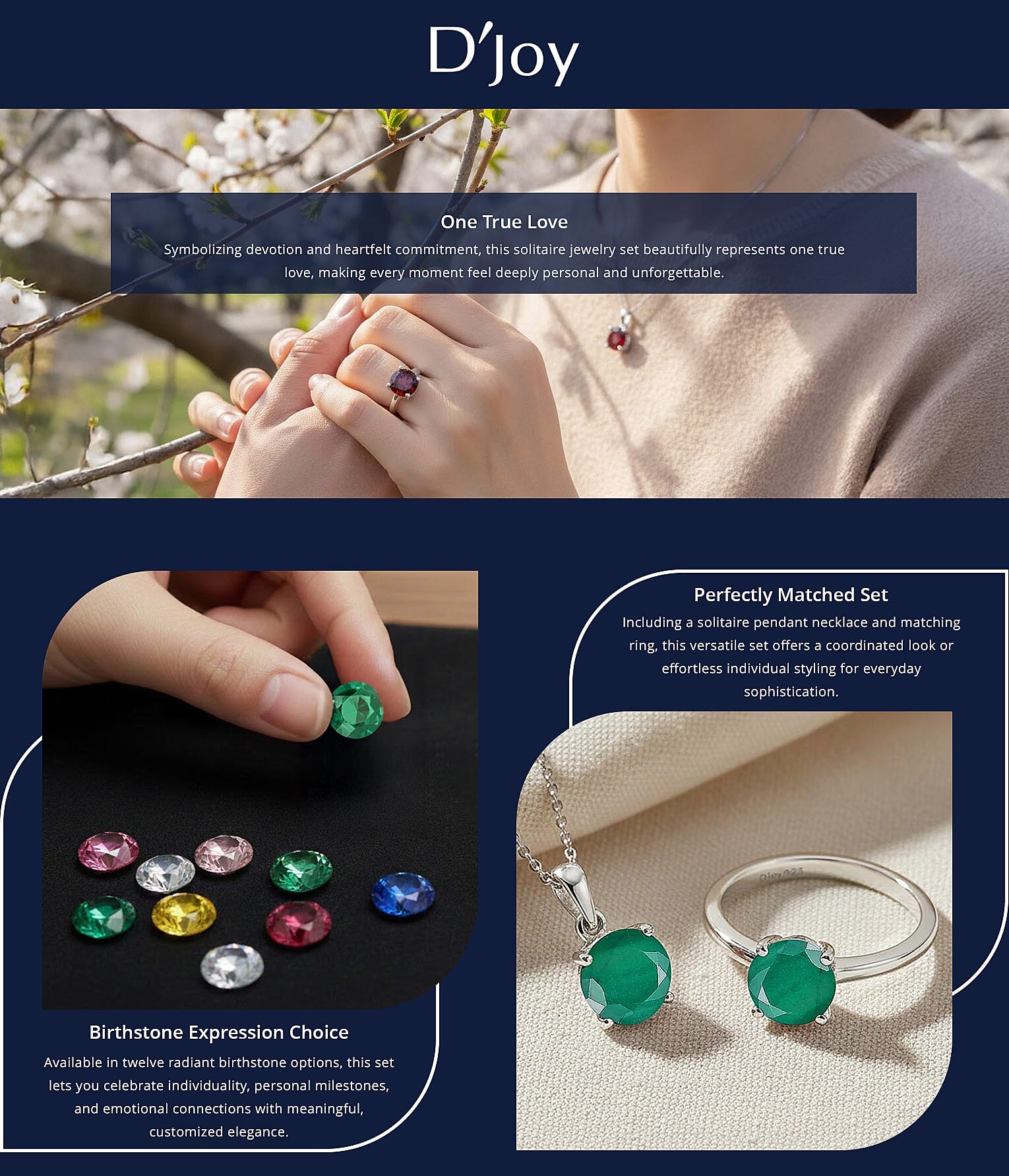 D'Joy Masoala Sapphire (D) 4.00 ctw Ring and Pendant Necklace Banner