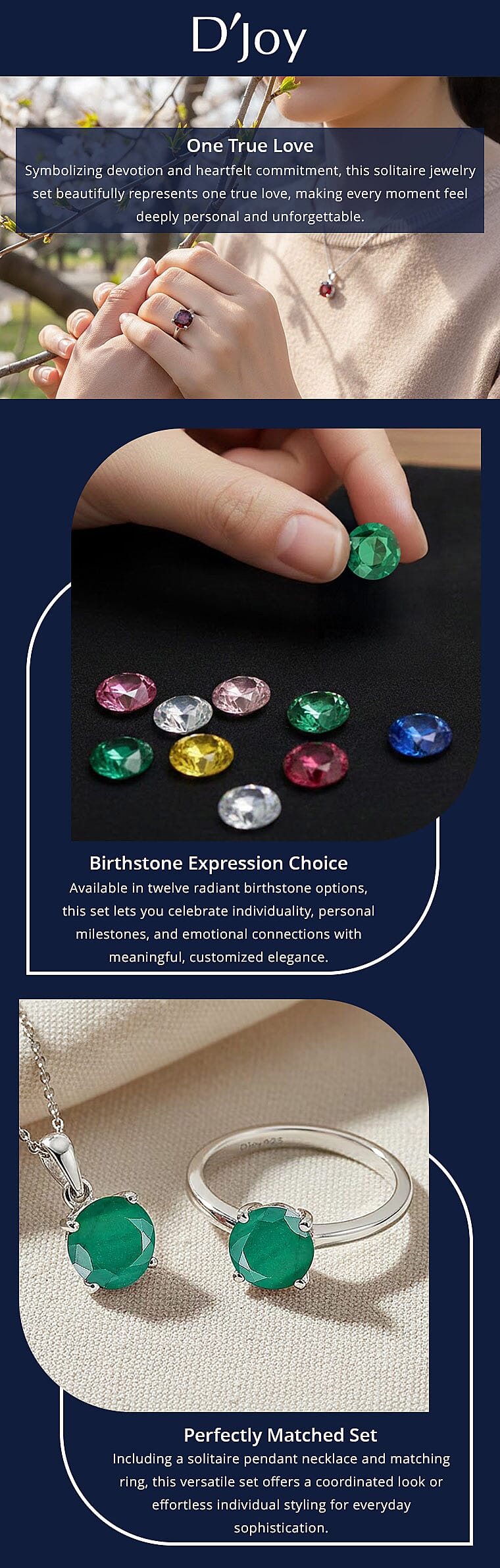 D'Joy Masoala Sapphire (D) 4.00 ctw Ring and Pendant Necklace Banner