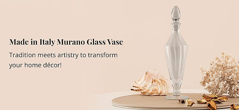 Made in Italy Murano Glass Vase Banner