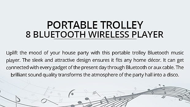 Portable Trolley 8 Bluetooth Wireless Player Banner