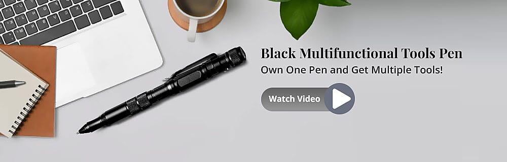Black Multifunctional Tools Pen Banner