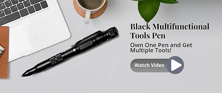 Black Multifunctional Tools Pen Banner