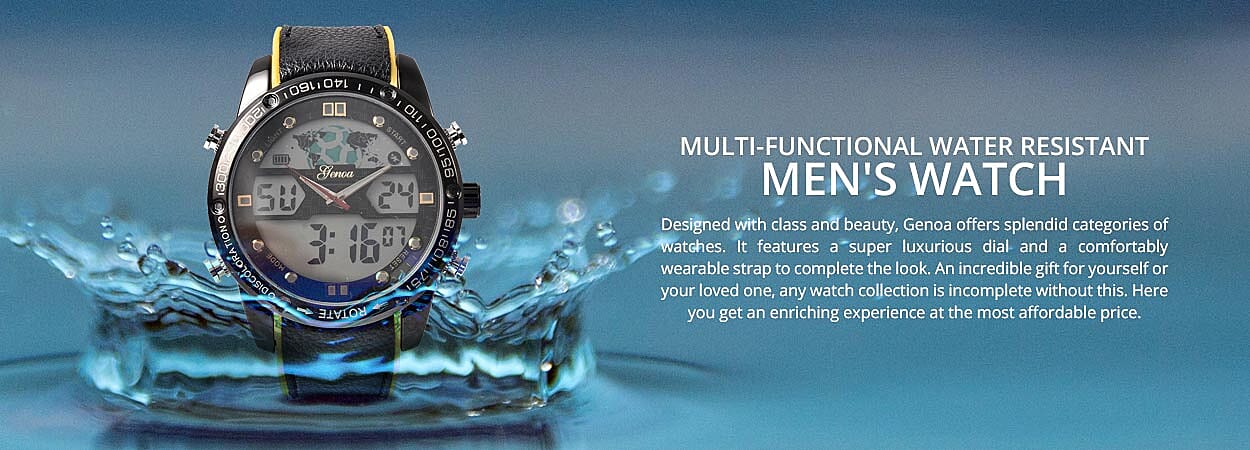 Analog-digital Multi-functional Water Resistant Watch Banner