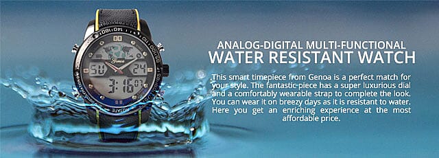 Analog-digital Multi-functional Water Resistant Watch Banner
