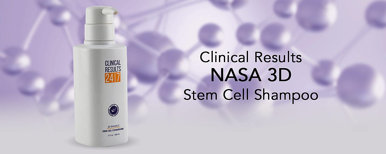 Clinical Results NASA 3D Thick & Full Stem Cell Shampoo Banner