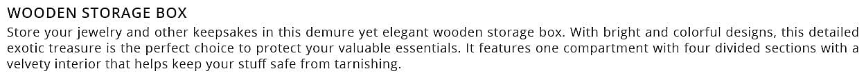 Wooden Storage Box 