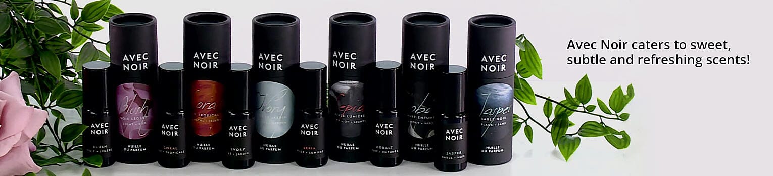 Avec Noir Perfume Banner