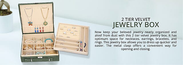 Velvet 2 Tier Jewelry Box Banner