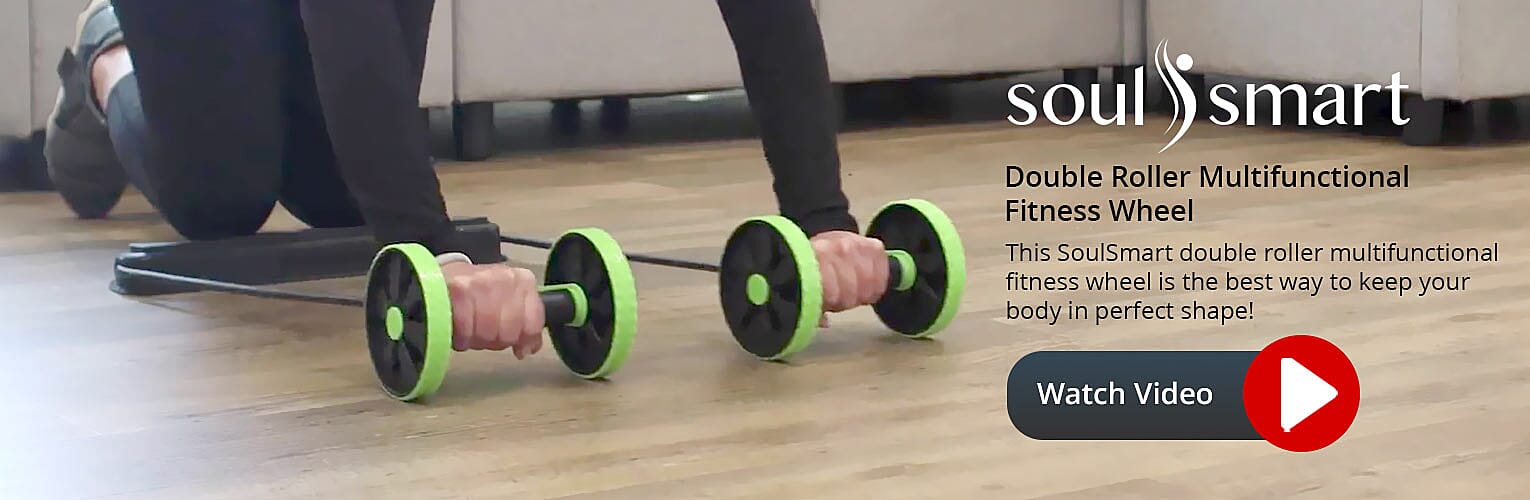 SoulSmart Double Roller Multifunctional Fitness Wheel Banner