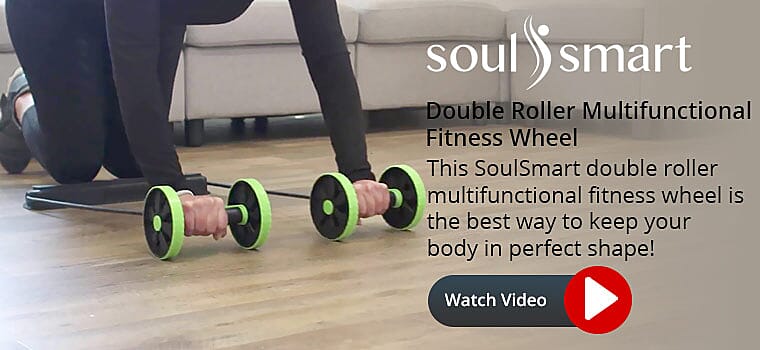 SoulSmart Double Roller Multifunctional Fitness Wheel Banner