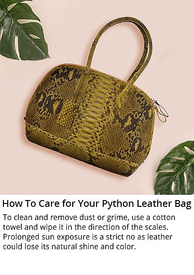 How to care for your python leather bag