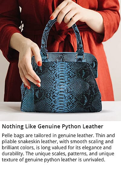 Python leather, nothing like natural or human-made