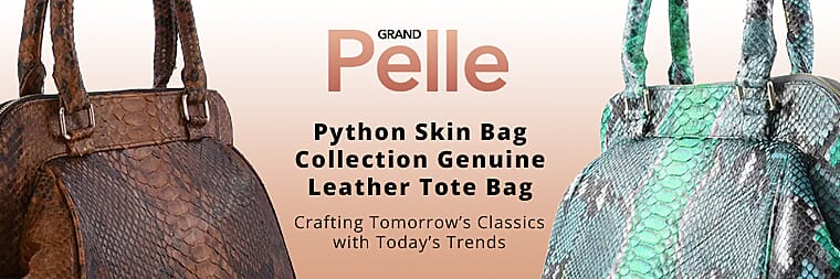 Buy The Pelle Python Skin Bag Collection Turquoise Color 100