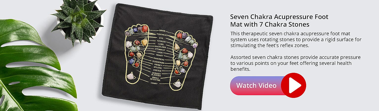 Seven Chakra Acupressure Foot Mat Banner