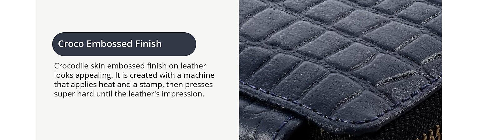 Croco Embossed Finish Banner