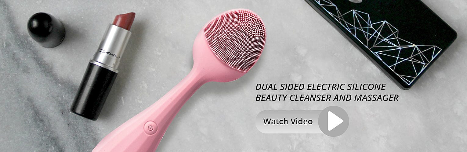 Dual Sided Electric Silicone Beauty Cleanser and Massager Banner