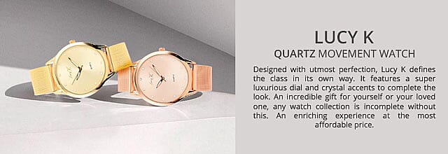 LUCY K Quartz Movement Watch Banner