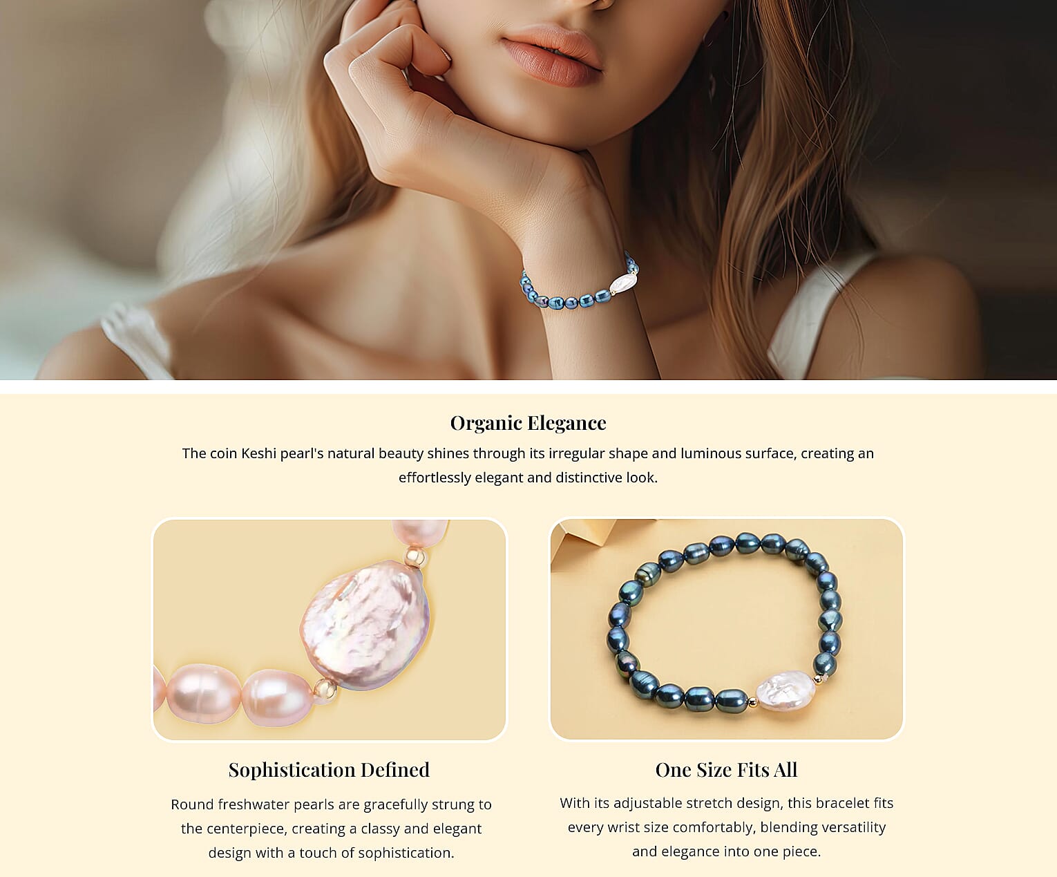 Buy Purple Coin Keshi Pearl and Peach Freshwater Cultured