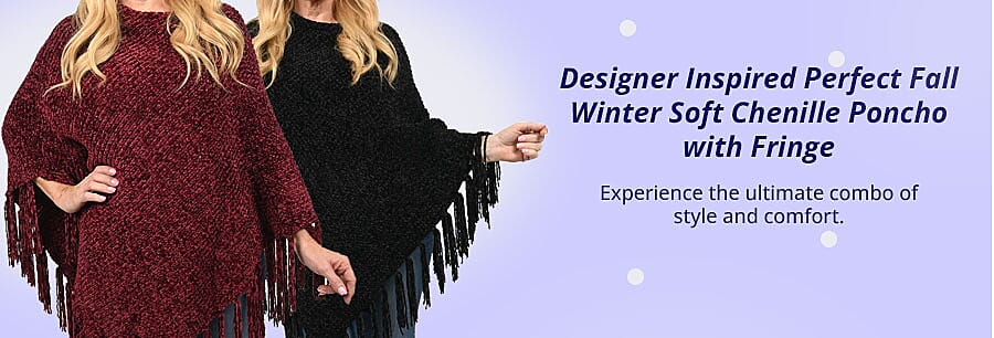 Poncho with Fringe Banner