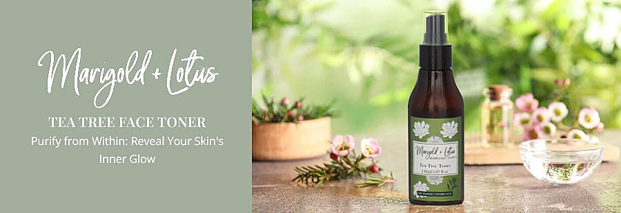 Marigold + Lotus Tea Tree Face Toner Banner