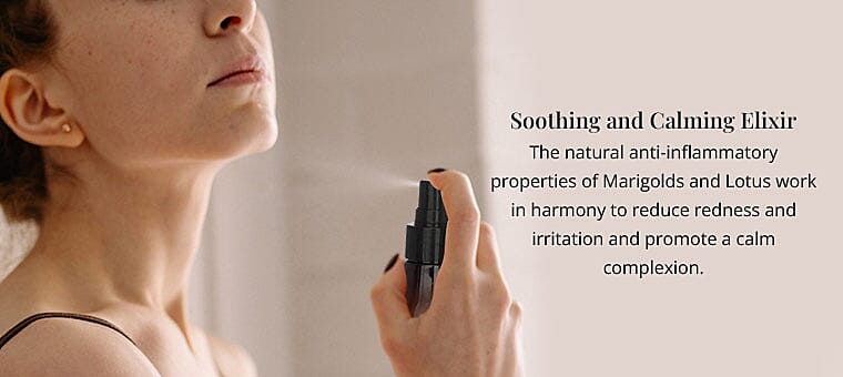 Harmonious Botanical Fusion: Marigold, Lotus and Tea Tree Banner