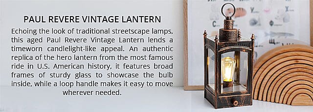 Paul Revere Vintage Lantern Banner