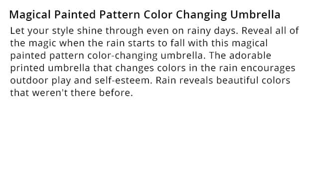 Buy Magical Painted Pattern Color Changing Umbrella - Brown at ShopLC.