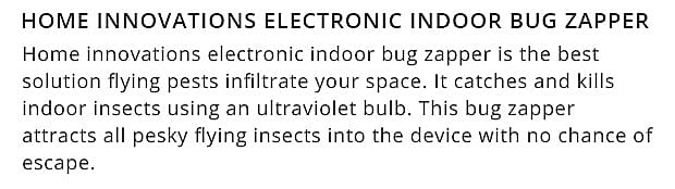Electronic Indoor Bug Zapper Pra