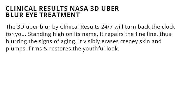 Clinical Results NASA 3D Uber Blur Eye Treatment Banner