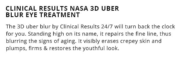 Clinical Results NASA 3D Uber Blur Eye Treatment Banner