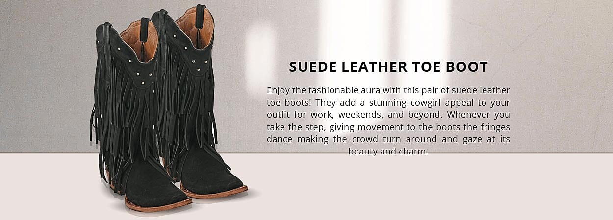 Suede Leather Toe Boot Banner