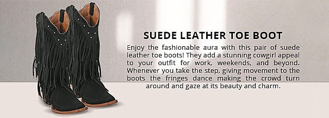 Suede Leather Toe Boot Banner