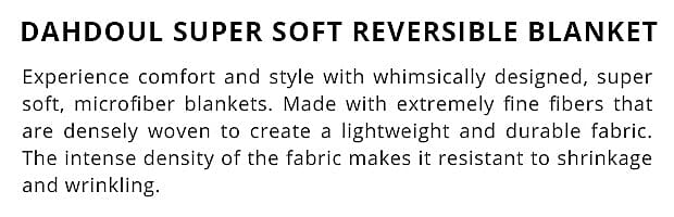 DAHDOUL Super Soft Reversible Blanket