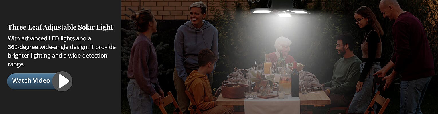 Three Leaf Adjustable Solar Light Banner