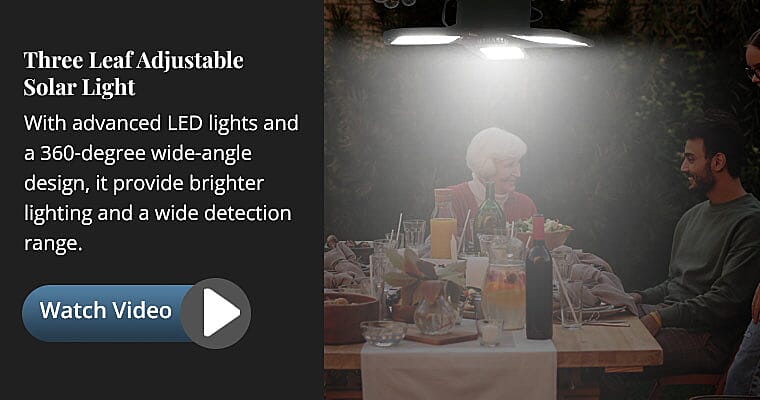 Three Leaf Adjustable Solar Light Banner